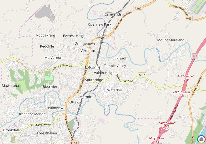 Map location of Valdin Heights
